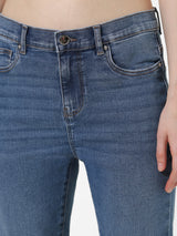 Women's Blue Woven Casual Solid Regular Fit Jeans