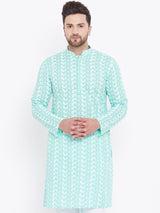 Men's Green Traditional Ethnic Full Sleeves Kurta