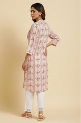 Women's Geometric Printed Rayon Straight Kurta