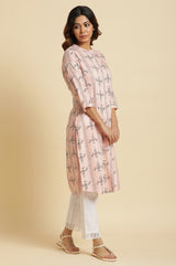 Women's Geometric Printed Rayon Straight Kurta