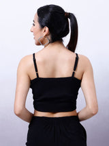 Women's Black Party Sleeveless Top
