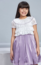 Girls Knee Length Semi Casual Dress