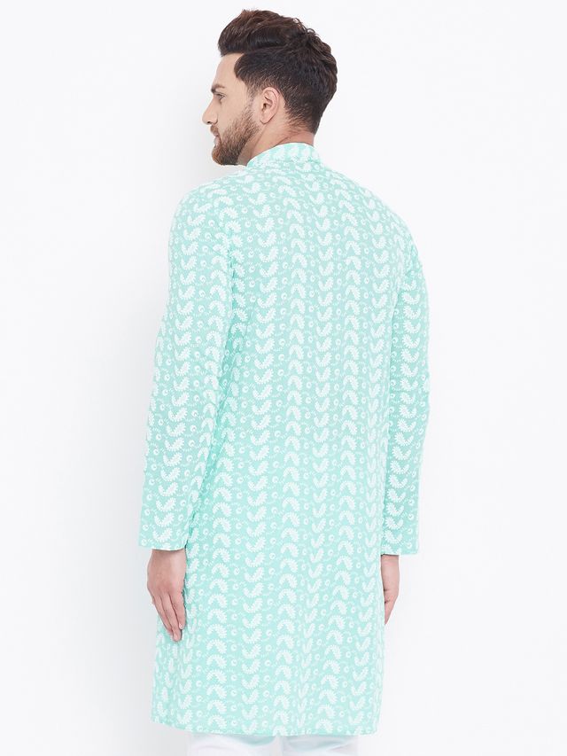 Men's Green Traditional Ethnic Full Sleeves Kurta