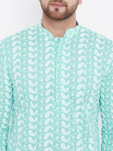 Men's Green Traditional Ethnic Full Sleeves Kurta