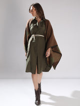 Women's Green Cotton Shirt Dress