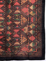 Women's Black Printed Straight Kurta Paired With Solid Bottom And Printed Dupatta