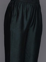 Women's Grey Floral Printed Straight Kurta Paired With Solid Bottom And Printed Dupatta Vskd31918