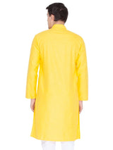 Men's Yellow Traditional Ethnic Full Sleeves Kurta