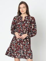 Women's Multicolor Floral Shift Dress