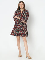 Women's Multicolor Floral Shift Dress