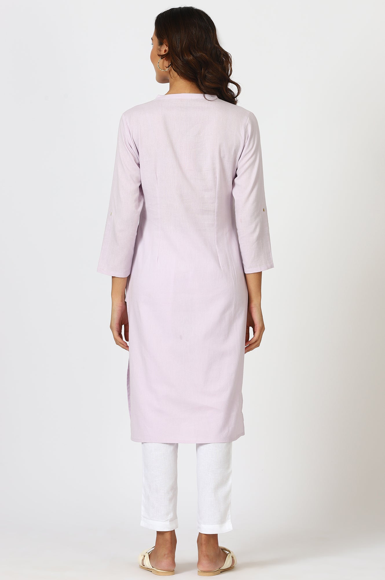 Women's Solid Cotton Straight Kurta