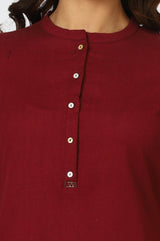 Women's Solid Cotton Straight Kurta
