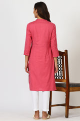 Women's Solid Cotton Straight Kurta