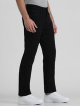 Men's Black Casual Solid Denim Regular Fit Low Rise Jeans