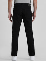 Men's Black Casual Solid Denim Regular Fit Low Rise Jeans
