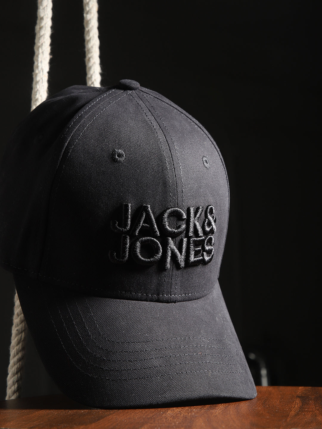Men's Black Casual Embroidery Cap