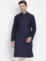 Men's Blue Traditional Ethnic Full Sleeves Kurta
