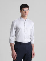 Men's Blue Casual Slim Fit Stretchable Full Sleeves Shirt