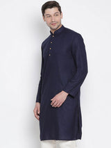Men's Blue Traditional Ethnic Full Sleeves Kurta
