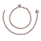 Women's Traditional Fascinating Round Shape Gold Plated Anklet(Payal) - Set of 2