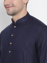 Men's Blue Traditional Ethnic Full Sleeves Kurta