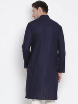 Men's Blue Traditional Ethnic Full Sleeves Kurta