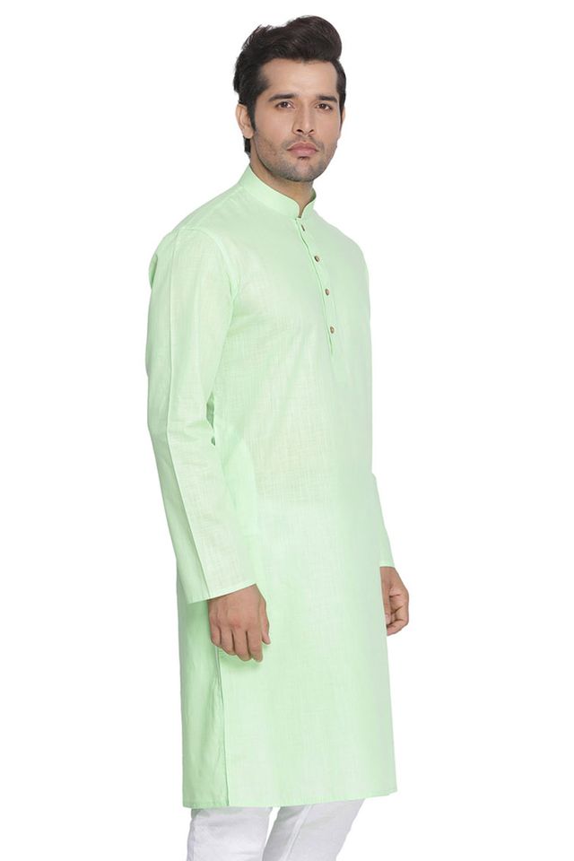 Men's Green Traditional Ethnic Full Sleeves Kurta
