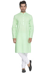 Men's Green Traditional Ethnic Full Sleeves Kurta