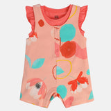 Girls Pink Casual Regular Fit Printed Sleeveless Dress