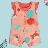 Girls Pink Casual Regular Fit Printed Sleeveless Dress