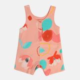 Girls Pink Casual Regular Fit Printed Sleeveless Dress