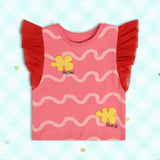 Girls Pink Casual Regular Fit Printed Top