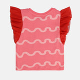 Girls Pink Casual Regular Fit Printed Top