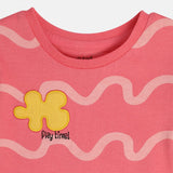 Girls Pink Casual Regular Fit Printed Top