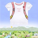 Girls White Casual Regular Fit Printed Top