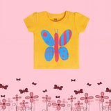 Girls Orange Casual Regular Fit Printed Top