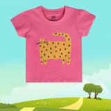 Girls Pink Casual Regular Fit Printed Top