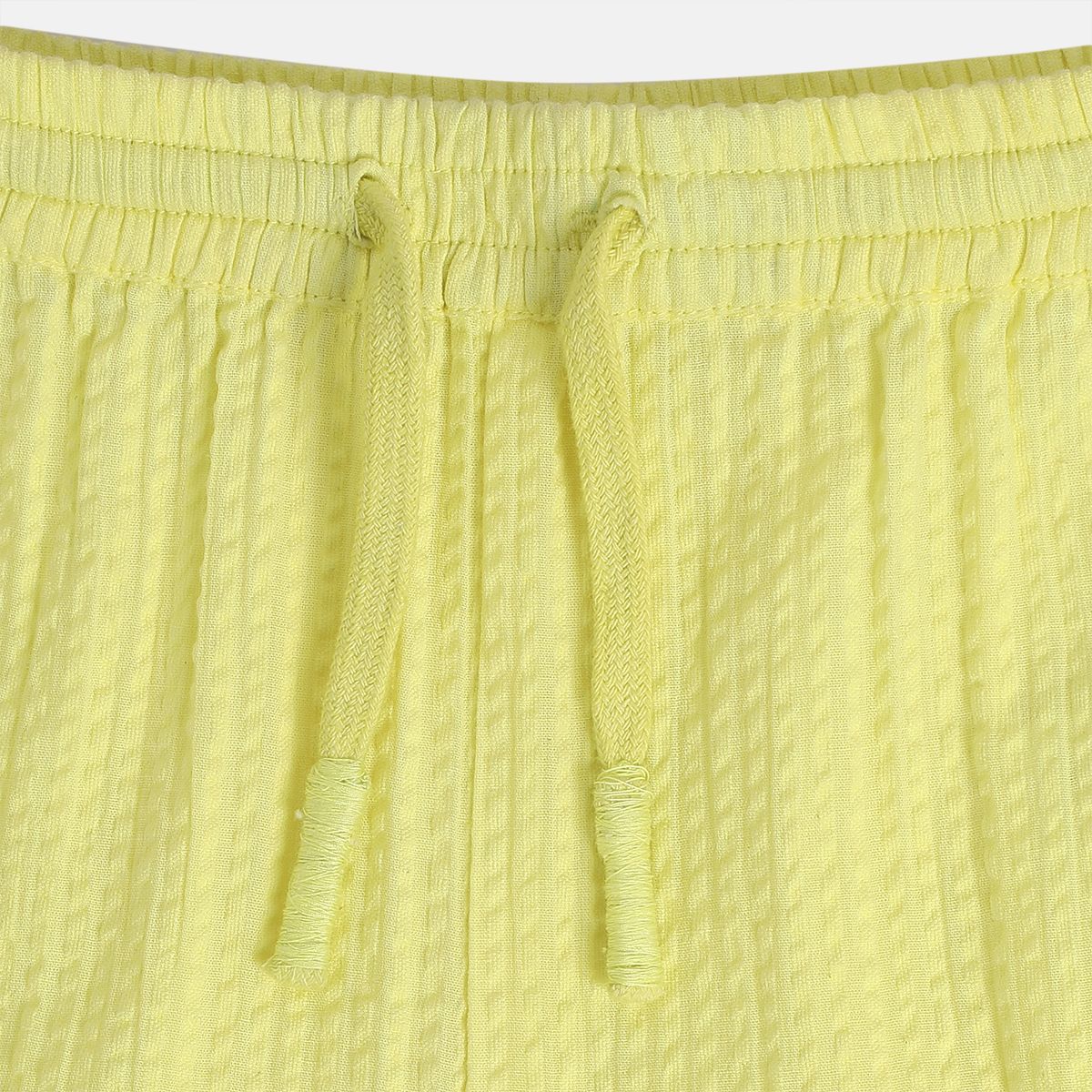 Girls Yellow Casual Solid Pant