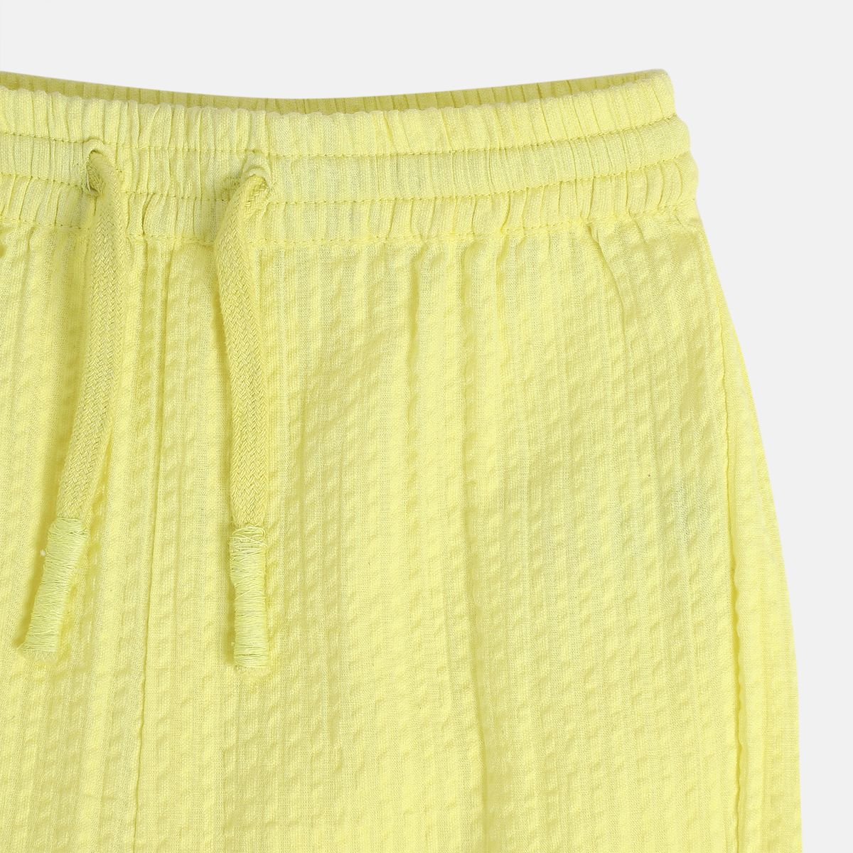 Girls Yellow Casual Solid Pant