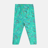 Girls Multicolor Casual Printed Leggings - Set of 2