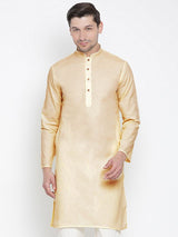 Men's Beige Traditional Ethnic Full Sleeves Kurta