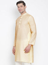 Men's Beige Traditional Ethnic Full Sleeves Kurta