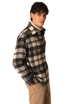 Men's Brown Casual Regular Fit Checked Full Sleeves Jacket