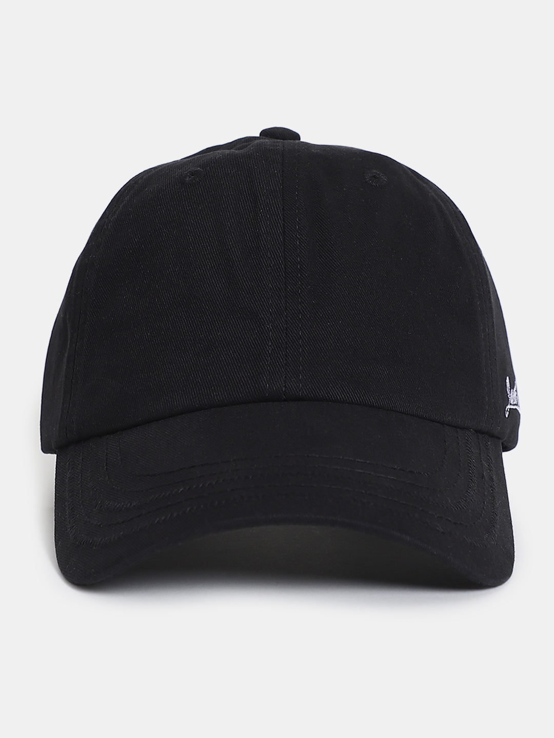 Men's Black Cotton Baseball Cap