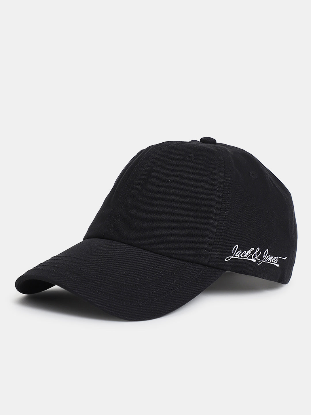 Men's Black Cotton Baseball Cap