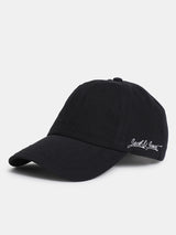 Men's Black Cotton Baseball Cap