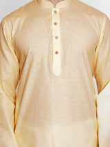 Men's Beige Traditional Ethnic Full Sleeves Kurta