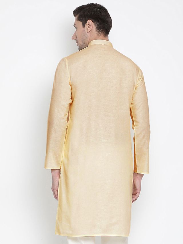 Men's Beige Traditional Ethnic Full Sleeves Kurta