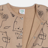 Boys Beige Casual Regular Fit Printed Sleep Suit