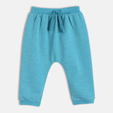 Boys Blue Casual Regular Fit Printed Tshirt & Pant